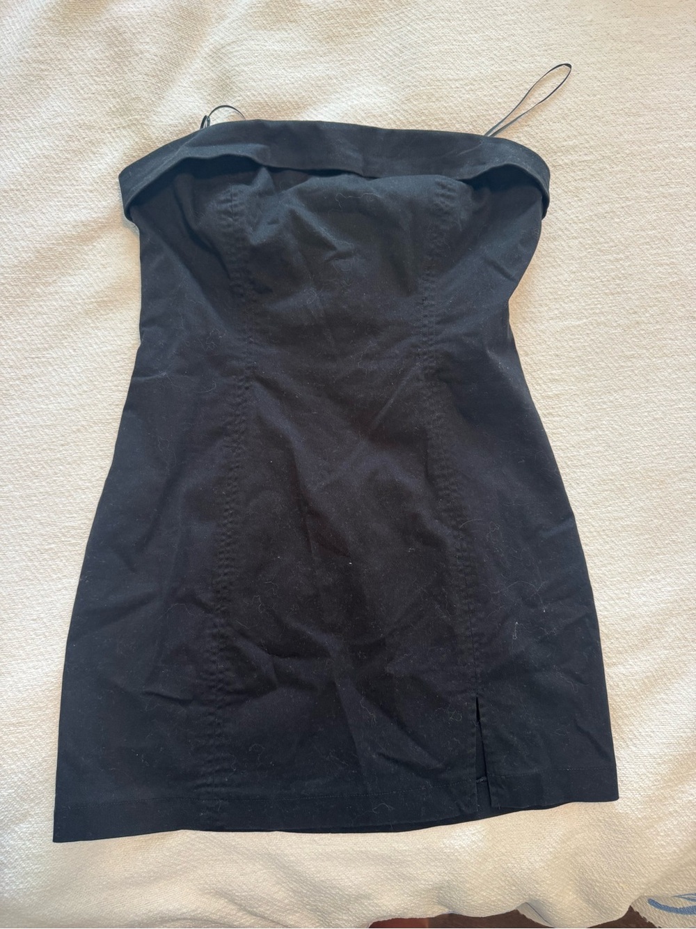 Garage Black Strapless Mini Dress with Thin Straps